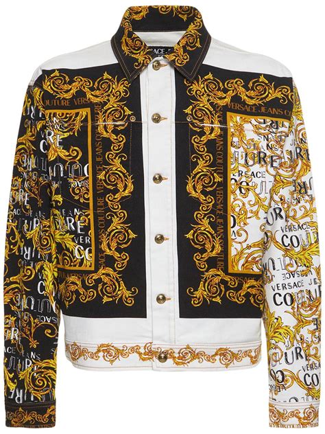 versace jacket white and gold|versace windbreaker.